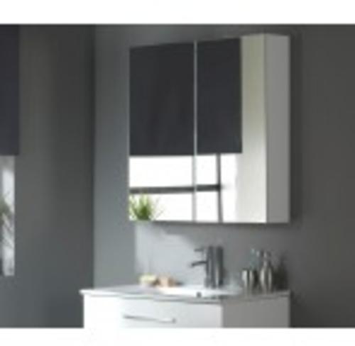 Miroir armoire 80 cm Blanc laqué Blanc PLANETE BAIN Miroir armoire 80 cm Blanc