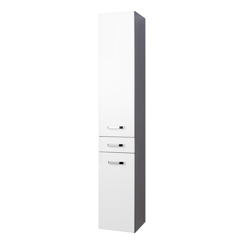 Armoire colonne Zeehan - Blanc / Gris