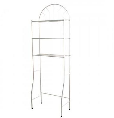 Etagère WC Métal Blanc 3 étagères - Meuble étagère
