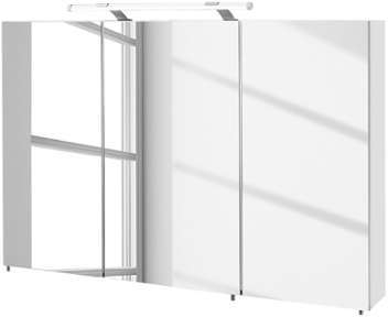 Armoire avec miroir Dusty I (avec éclairage) - Blanc Armoire avec miroir Dusty