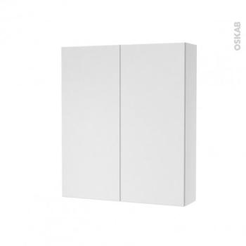 Armoire de toilette Rangement haut GINKO Blanc 2 p
