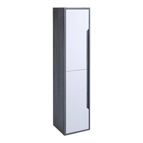 Colonne de Rangement Salle de Bain Murale MDF Gris