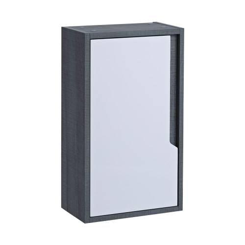 Meuble Rangement Salle de Bain Suspendu MDF Gris B