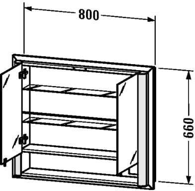 Duravit Armoire de toilette version à encastrer 80