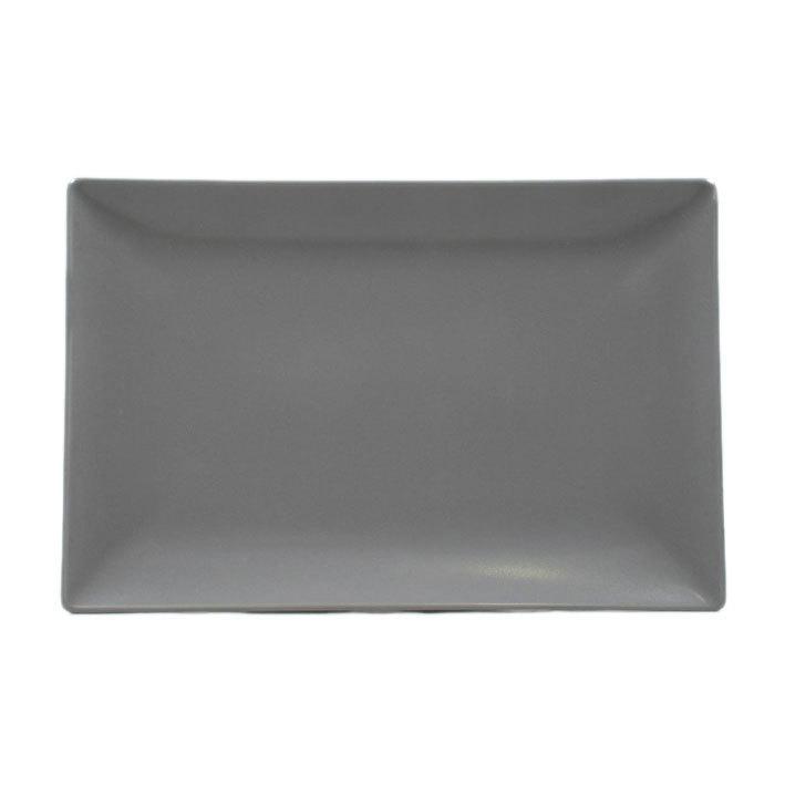 Assiette rectangulaire en grès - 30 x 20 cm - Lot