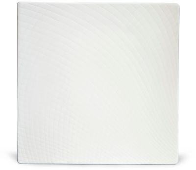Ornella Assiette plate carrée avec motifs en relie