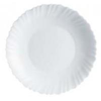 Assiette plate ronde blanche 23cm - Lot de 6 - Fes