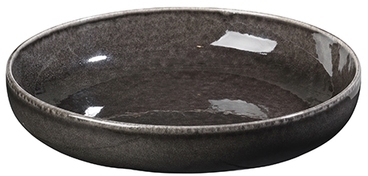 Assiette creuse en céramique charbon Nordic Coal B