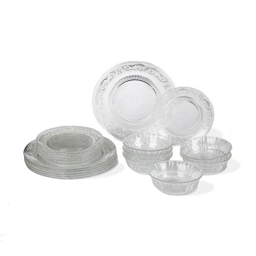 Service de vaisselle en verre 18 pièces