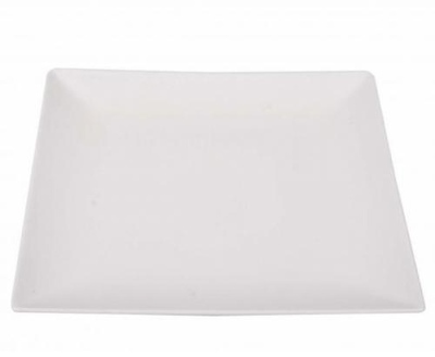 Lot 6 Assiette Plate Carré Ivoire Brillant 26.5 x