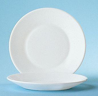 Assiette plate ronde blanche 15,5cm - Restaurant b