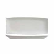 Assiette plate en porcelaine rectangulaire blanc -