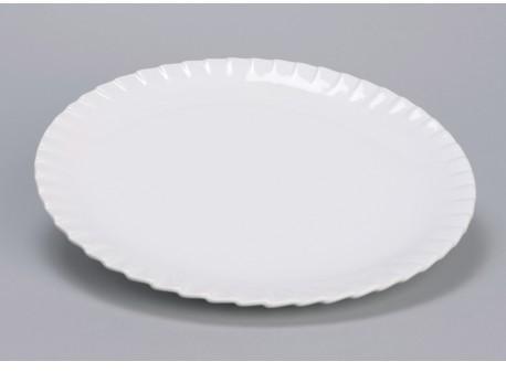 Assiette plate blanche en céramique Amadeus