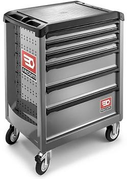 Servante datelier 6 tiroirs grise ROLL.6GM3PB Fac