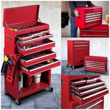 Servante datelier 8 tiroirs avec caisse à outils