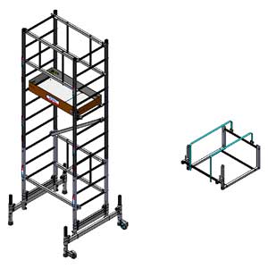Kit Roulage pour échafaudages M-MAX (4 roues Ø 125