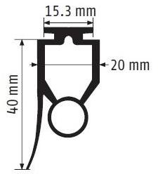BARRE PALPEUSE OPTIQUE 15,3 PORTE DE GARAGE ENROUL