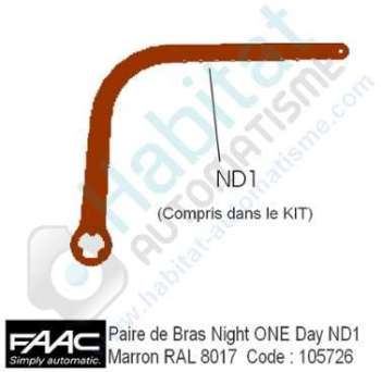 FAAC ND1 Paire bras dautomatisme volet battant Ma