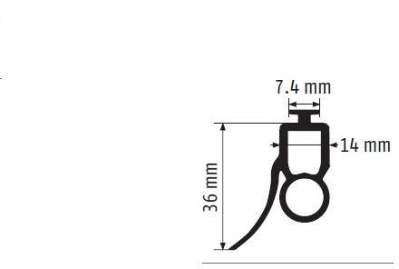 BARRE PALPEUSE OPTIQUE 7,4 Porte de garage enroula