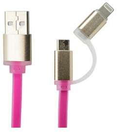 Câble chargeur 2 en 1 Iphone Android - Lightning micro Câble chargeur 2 en 1 Iphone