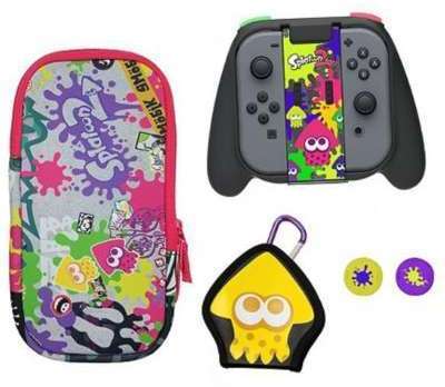 Kit de protection Hori Starter Kit Splatoon 2 Deluxe Kit de protection Hori Starter