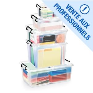 Caisse de rangement plastique avec couvercle doubl