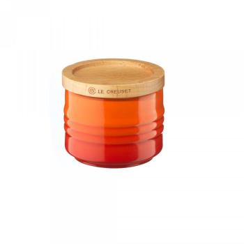 Le Creuset - Sucrier avec couvercle en bois - volcanique Le Creuset - Sucrier avec
