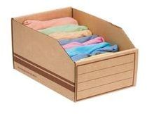 Bac de stockage en carton - 9 litres - Lot de 50