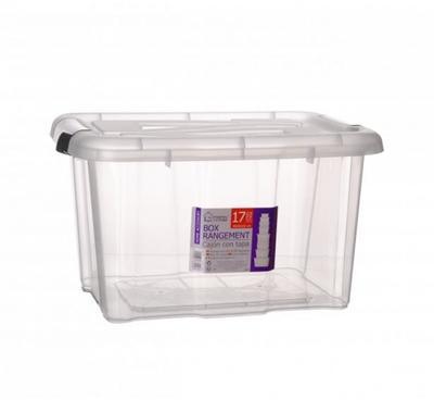 Box rangement transparent plastique 4 litres avec