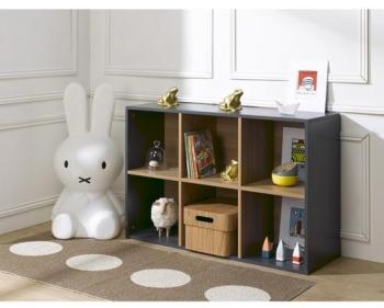 Cube de rangement 6 cases anthracite Cube de rangement 6 cases