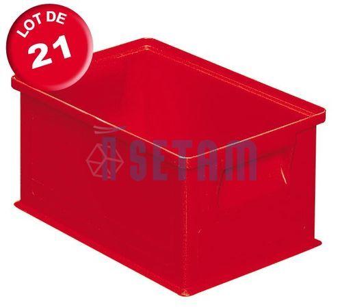 Carton de 21 caisses rangement rouges 8 7 litres Carton de 21 caisses rangement