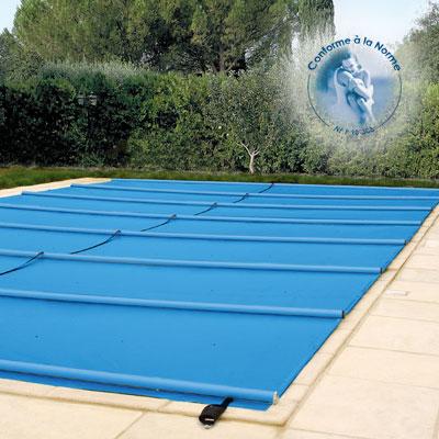 Couverture Piscine MAMBO 8.40x4.40 bleu, manuel