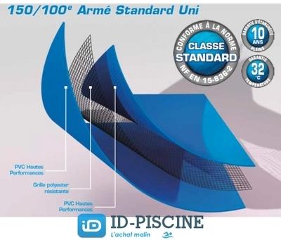 PVC armé ID-FLEX Standard Uni Bleu Clair rouleau d