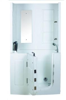 Combiné baignoire à porte balnéo ROLAS 110 x 68 x 95 Combiné baignoire à porte