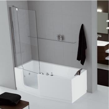 Combiné Bain Douche IRIS 170 x 70 80 version gauche Combiné Bain Douche IRIS 170