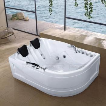 Baignoire balnéo d angle 2 places asymetrique design Baignoire balnéo d angle 2