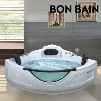 Baignoire balnéo d angle 2 places asymetrique 160 cm Baignoire balnéo d angle 2
