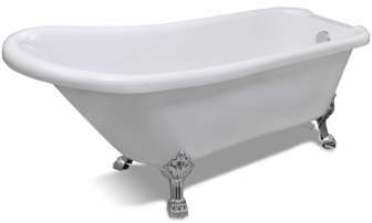 VidaXL Baignoire sur pieds en acrylique blanc