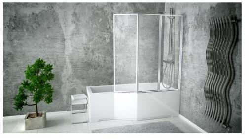 Baignoire asymétrique INTEGRA 150 170 cm x 75 cm avec Baignoire asymétrique INTEGRA