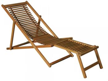 Chilienne de jardin avec repose pieds en acacia FS
