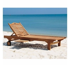 Bain de soleil en teck FANIA