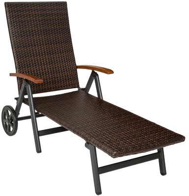 Chaise Longue Bain de Soleil de Jardin Pliante Rég
