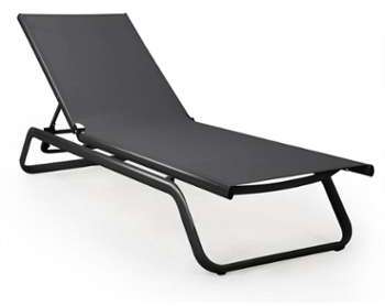 Transat Bain de soleil gris en polyester Transat Bain de soleil gris