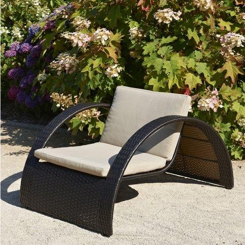 Bain de Soleil Swing Demi Cercle - Résine Tressé Chocolat Bain de Soleil Swing Demi