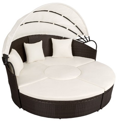 Salon de Jardin, Coquille + Pare Soleil + Coussins