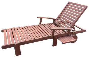 Bain de soleil pliant en bois exotique Tokyo - Mah