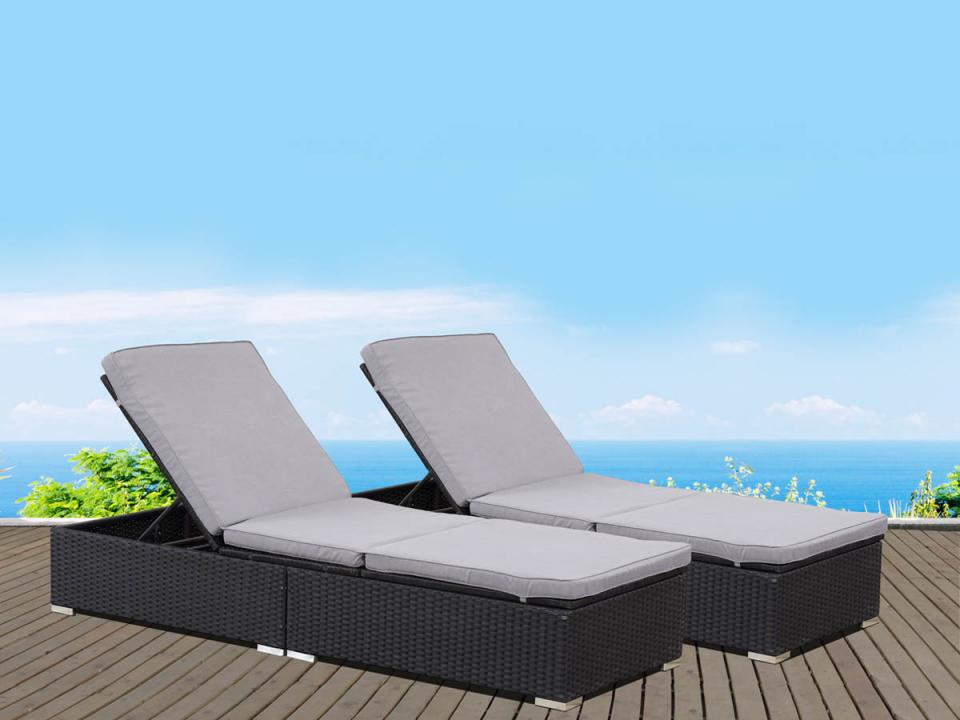 Bain de soleil coffre en résine tressée Bali - Atl