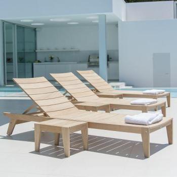 Bain de soleil en bois massif haut de gamme Bain de soleil en bois massif