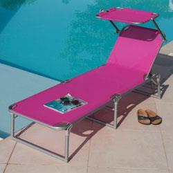 Bain de soleil aluminium KSAR rose fuchsia et pare