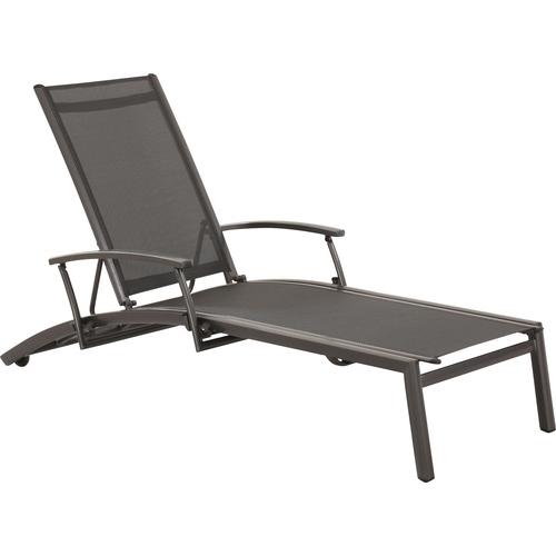 Transat de jardin coloris carbone